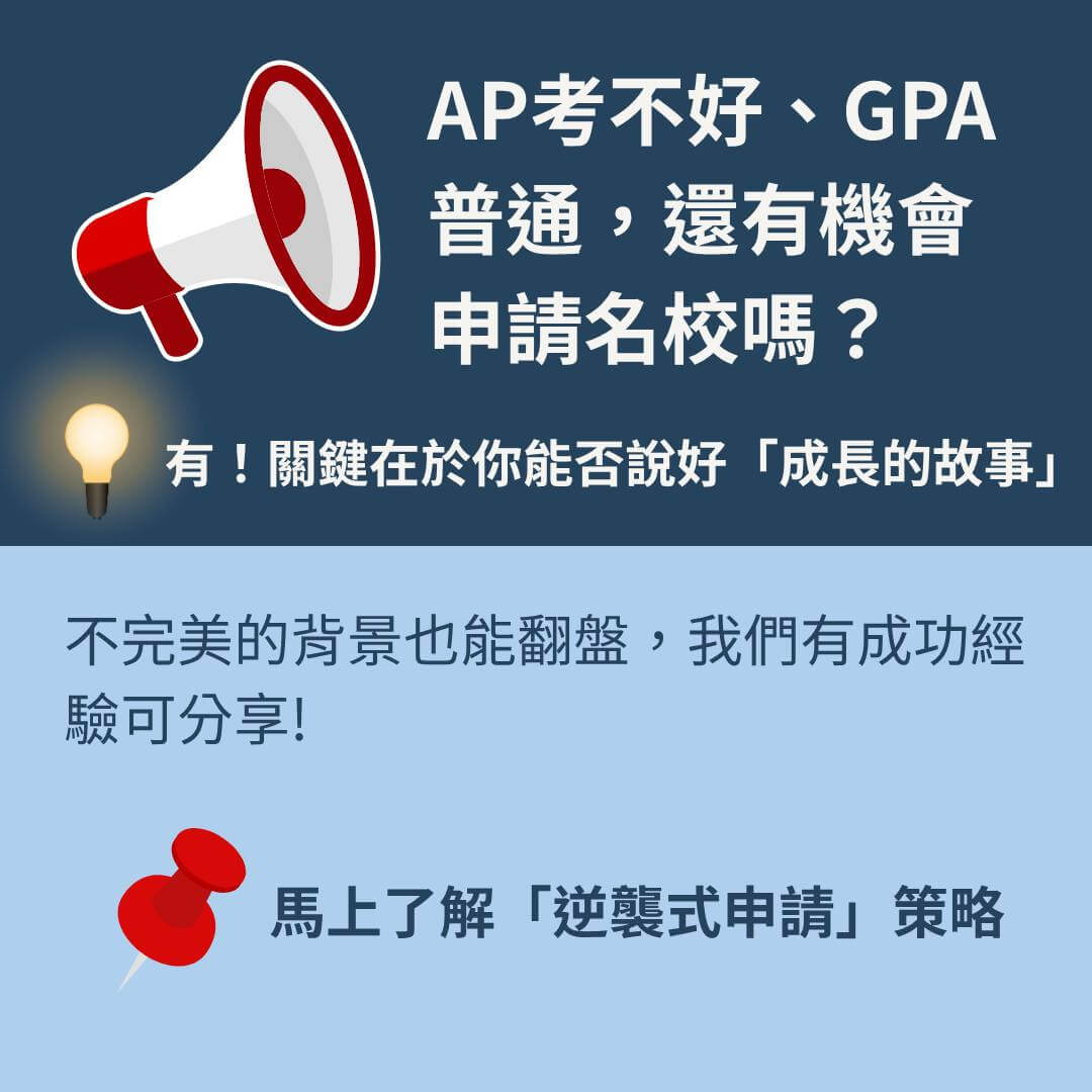 留學申請迷思破解：成績不好也能進名校